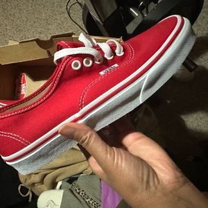 Brand new red vans women’s 9.5 men’s 8